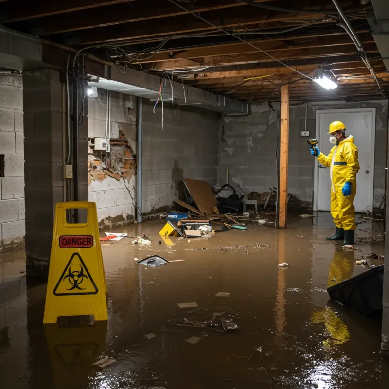 Flooded Basement Electrical Hazard in Locust Grove, OK Property