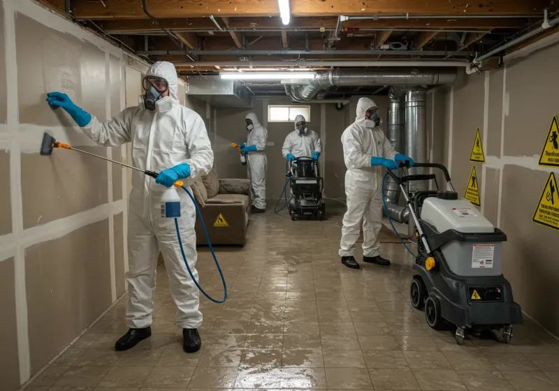 Basement Moisture Removal and Structural Drying process in Locust Grove, OK